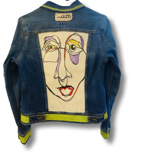 ABSTRACT FACE-original denim